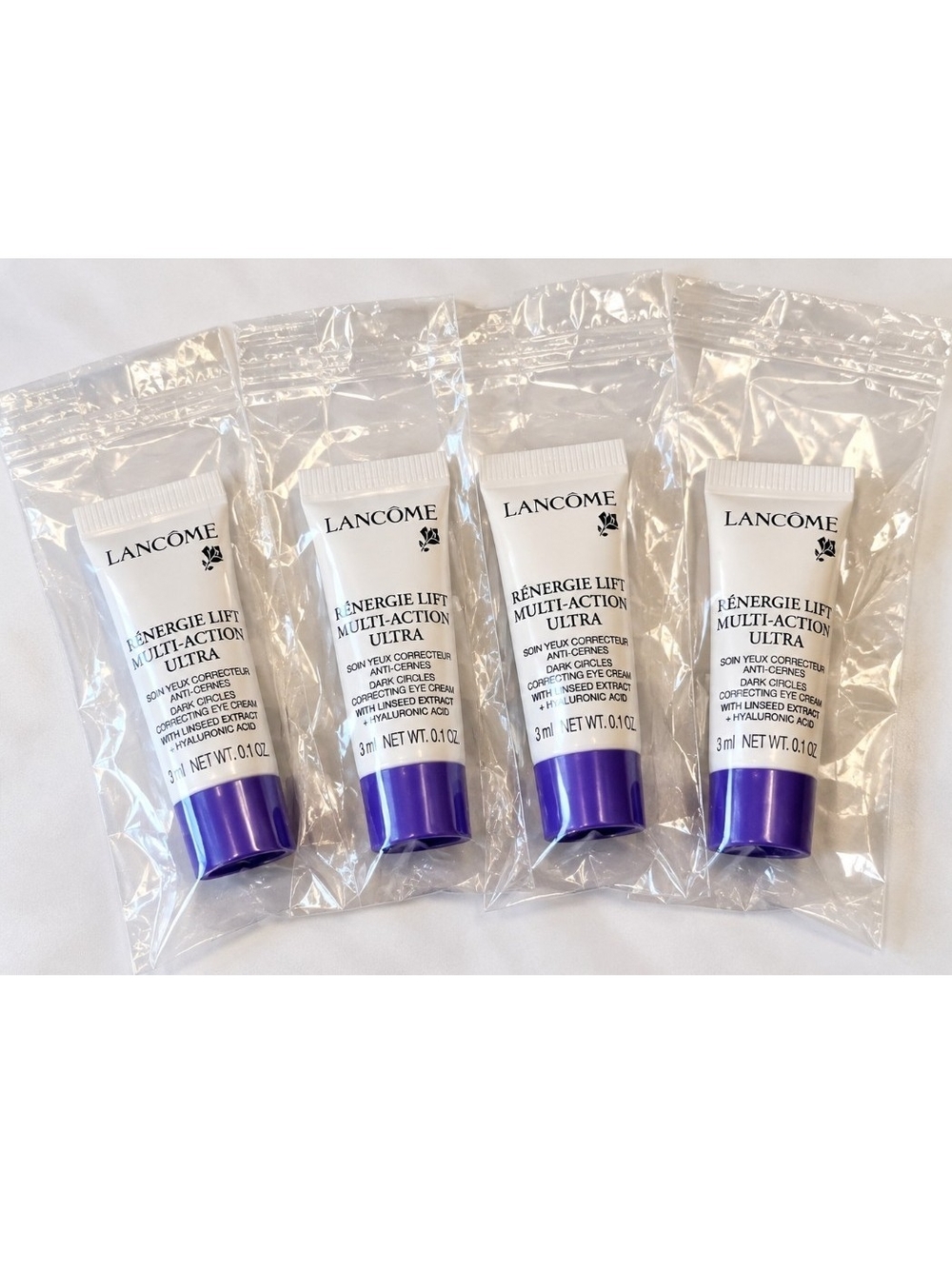 Lancome Renergie Lift Multi-Action Ultra Eye Cream 3ml x4 NEW Sealed Travel Size